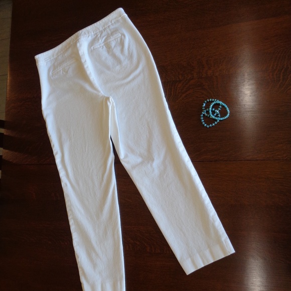 Talbots Women's Chatham Curvy Ankle Pants White 12 - Picture 3 of 12